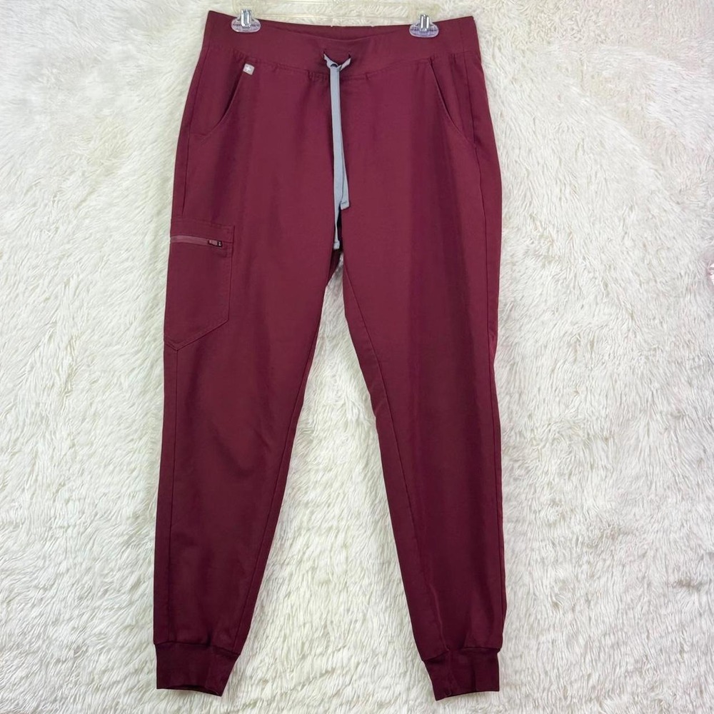 FIGS Zamora Technical Collection Burgundy Jogger Scrub Pants Size Medium